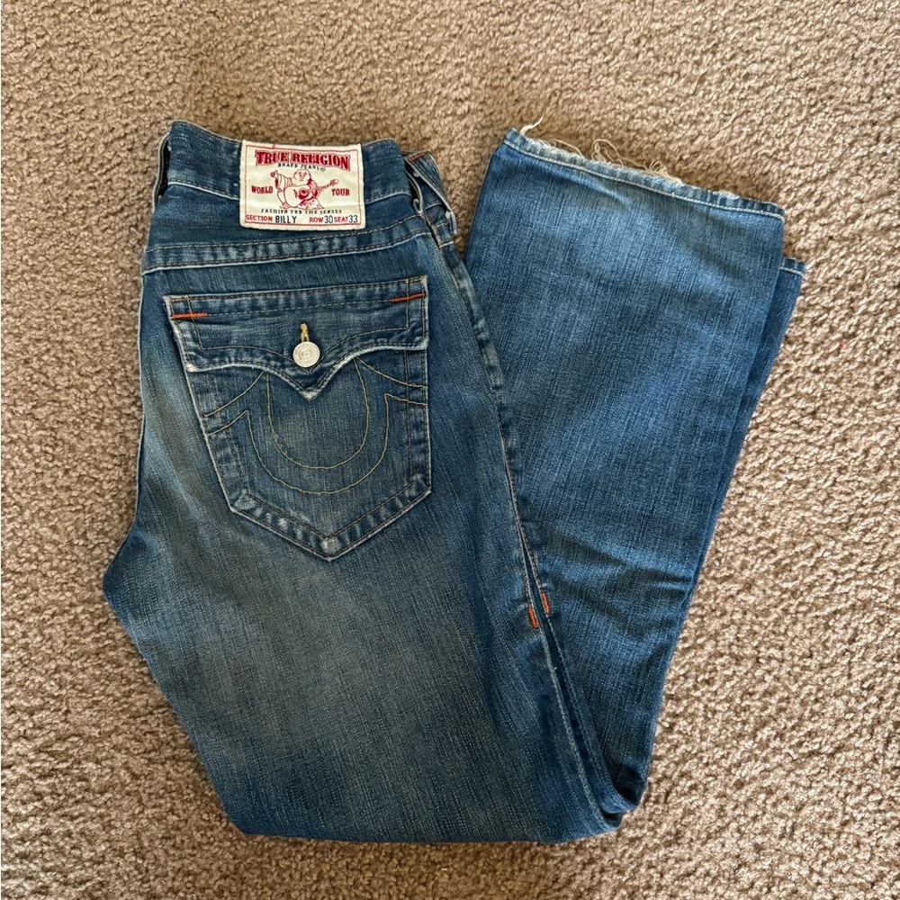 Men’s distressed True Religion Jeans